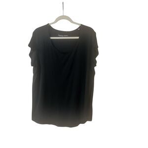 Gudrun Sjoden black flutter sleeve tee sz large